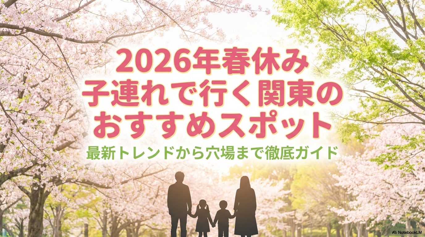 2026年春休みの関東子連れ旅行におすすめな最新スポットと穴場を紹介するガイドの表紙